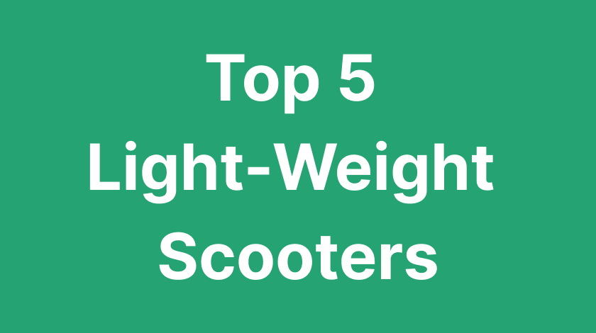 Top 5 Best Lightweight Scooters for city Riders