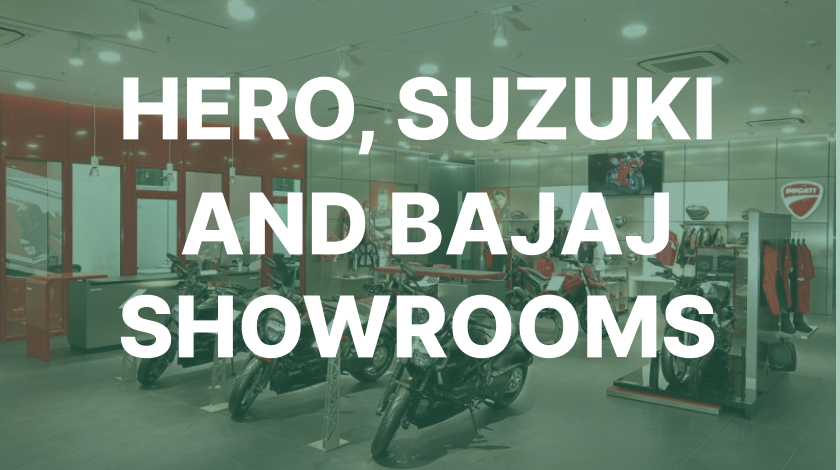 Best Hero, Suzuki and Bajaj showrooms in Bangalore